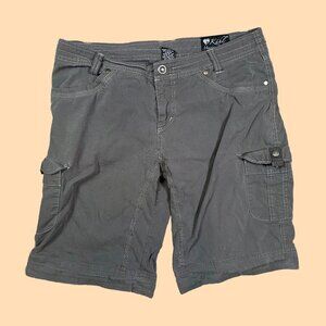 Kuhl Women's Cargo Canvas Hiking / Outdoor Shorts Gray Gorpcore Size 12